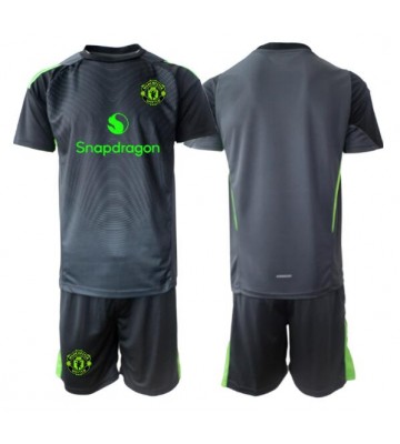 Manchester United Portero Segunda Equipación Niños 2025-26 Manga Corta (+ Pantalones cortos)